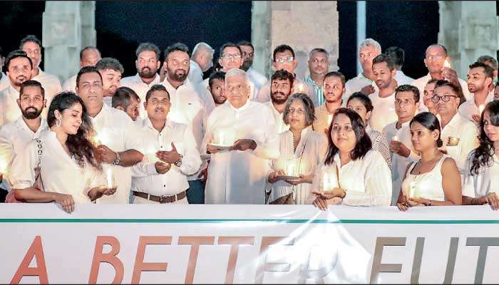 President Ranil Wickremesinghe last night participated in a special “Adishtana Pooja”