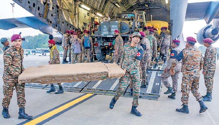 India delivers more disaster relief, medical team arrives