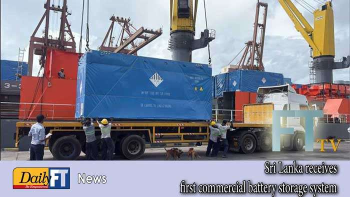 Sri Lanka receives first commercial battery storage system