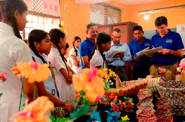 Art from waste - competition in Batticaloa school