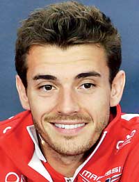 File photo of Marussia Formula One driver Bianchi of France attending a news conference at the Suzuka circuit
