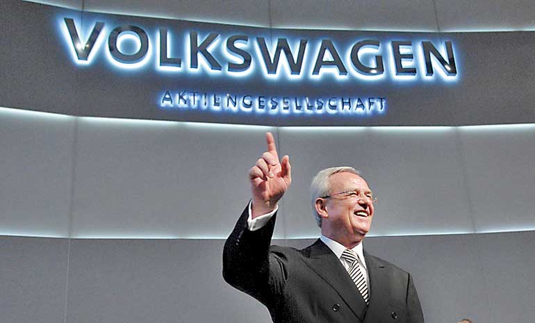 File photo of Volkswagen AG's Chief Executive Officer Winterkorn posing during the annual shareholder meeting of Volkswagen AG in Hamburg