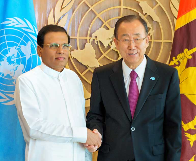 Secretary-General meets President of Sri Lanka.