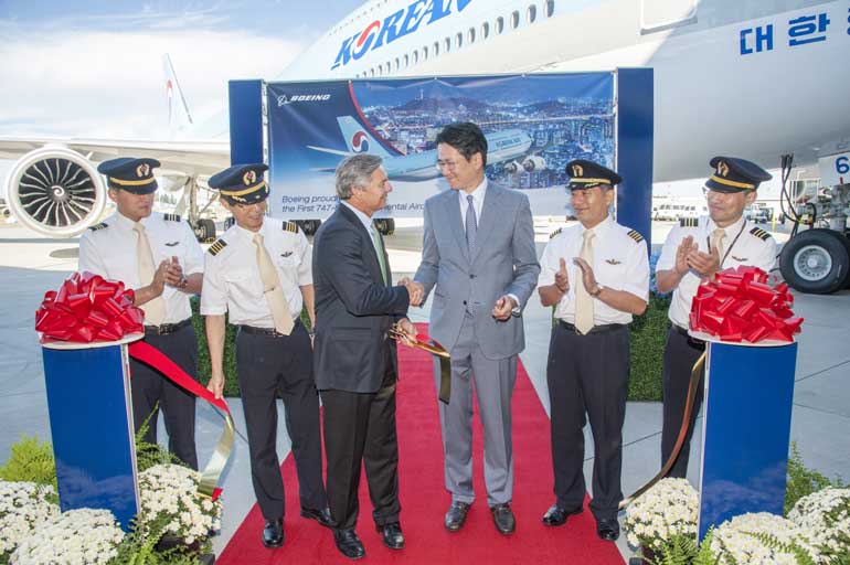20150825 Korean Air 1st 747-8i Events