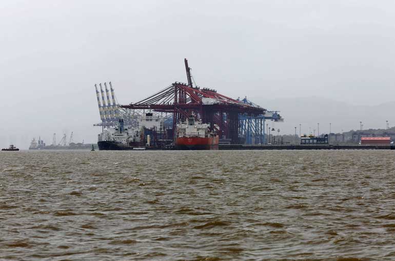 File photo shows a general view of JNPT in Mumbai