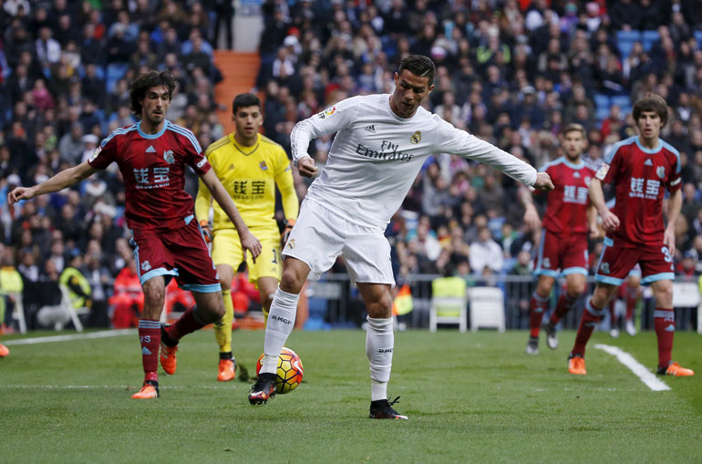 Real Madrid's Cristiano Ronaldo in action