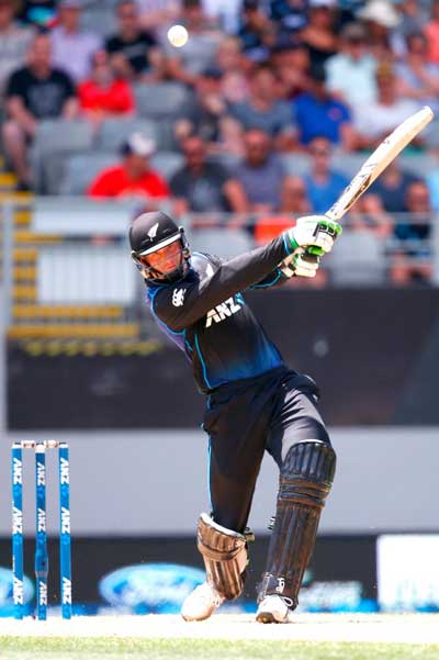 during the One Day International match between New Zealand and A