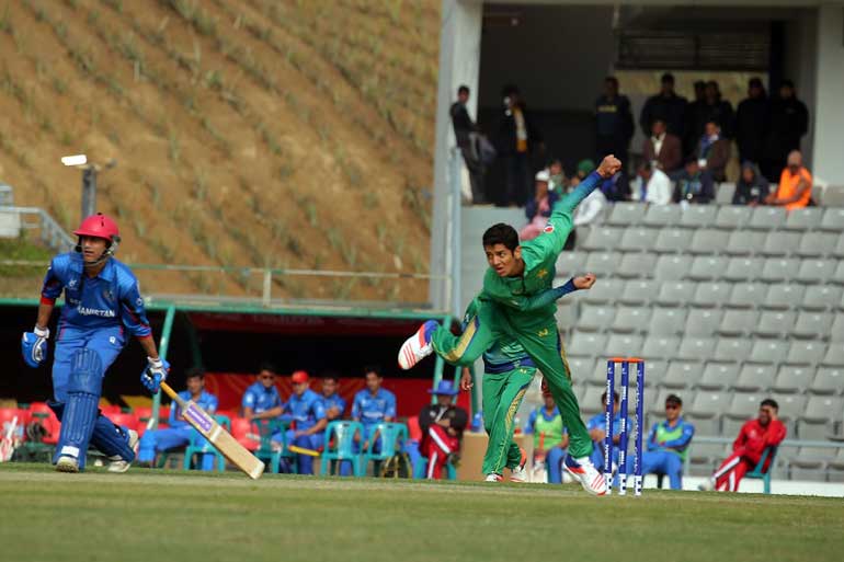 Hasan Mohsin in action vs Afghanistan
