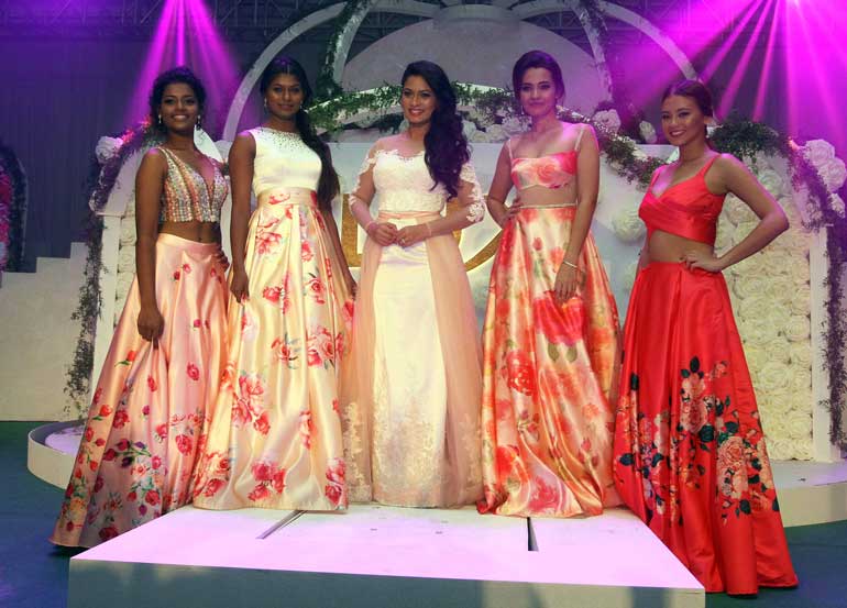 Pooja-with-some-of-the-models-who-displayed-the-Lux-Rose-collection-designed-by-Indy