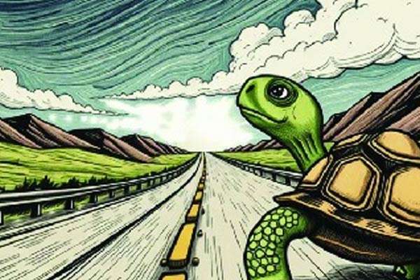 අධිවෙිගී මාවතේ ඉබ්බා