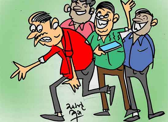වැඩේ බාරඅරන්  ගමෙන්  වාෂ්ප වෙලා