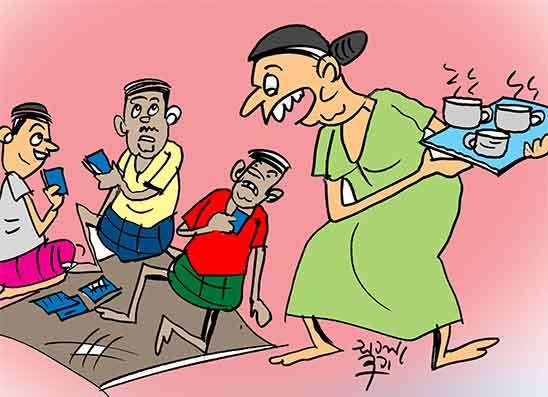 ලෙඩා මළැයි සිතා බූරු ගහන්න ගෙදර ඇවිත්