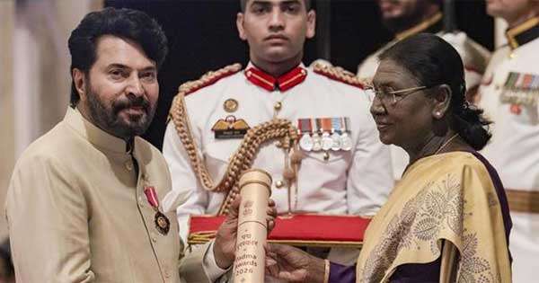 මලයාලම් නළු මමූතිට  ‘පද්ම ශ්‍රී’ සම්මානය