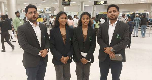 ලෝක නිවුන් තරගයයට පිටත්ව යති