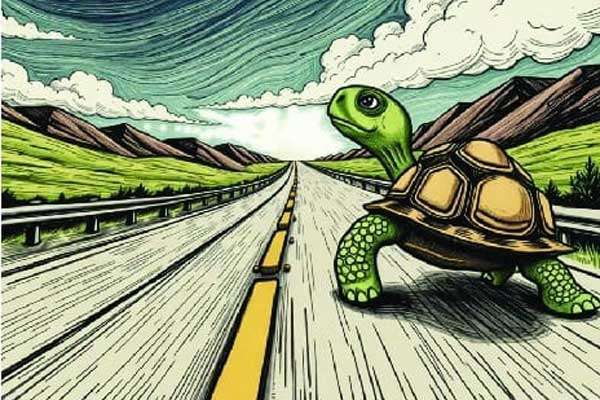 අධිවෙිගී මාවතේ ඉබ්බා