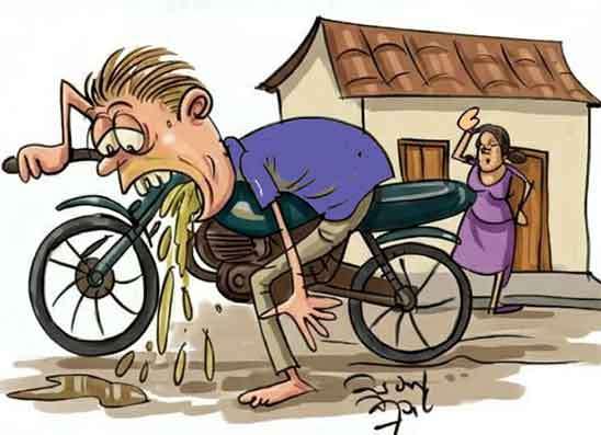 සුර් එකෙන් බේරෙන්න මවත් බිරිඳත් අන්දවයි