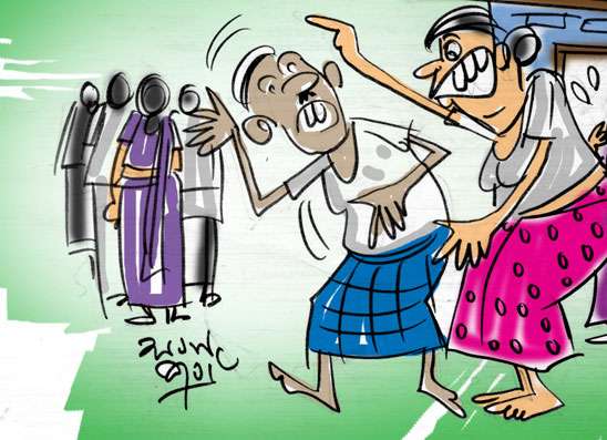 කෑම එකට වලි දාගෙන