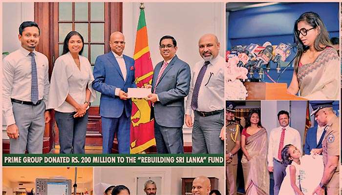 Prime සමූහයෙන් Rebuilding  Sri Lanka අරමුදලට රු.මි. 200 ක්