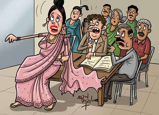 මඟු‍ල් දා මනාලිය පැනලා  නැගණිය කැන්දන් ගිහින්