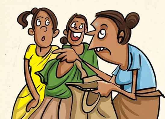 වියන් බදින්න සාරි ගේන්න කීවාම ගවුම් අරන් ඇවිත්