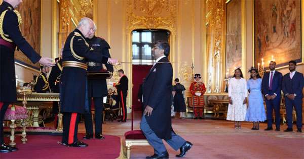 ශ්‍රී ලංකාවේ උපන් කනගරාජාට චාල් රජුගෙන් නයිටි පදවිය