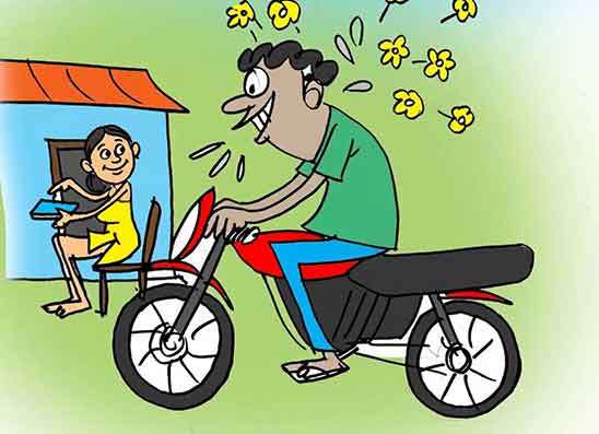 හිනාවෙන්න ගිහින්  අලි අමාරුවක