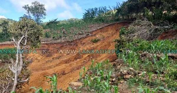 රිදීමාලියද්දේ කදුවැටි කීපයක නාය යාම් යළි සක්‍රිය වෙලා