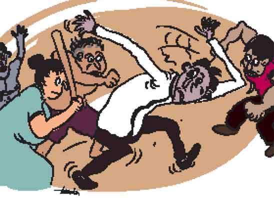 ගුටි කන බෑණා බේරාගන්න මියගිය නැන්දම්මා ඇවිත්