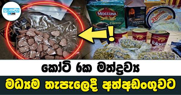 කෝටි 6ක මත්ද්‍රව්‍ය මධ්‍යම තැපැලෙදී අත්අඩංගුවට