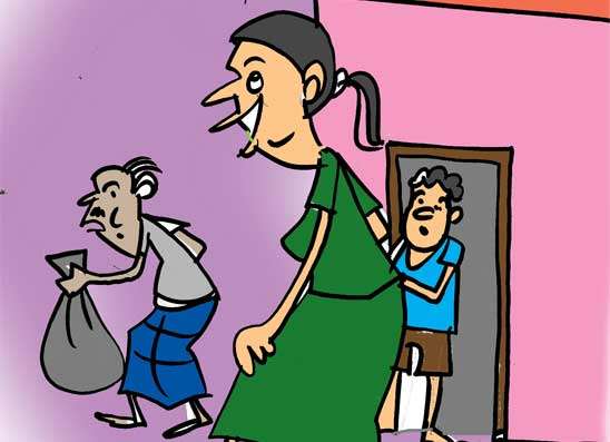 ලේලියගේ ගැටේට මාමණ්ඩි අහුවෙලා