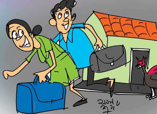 සෙත් ශාන්තිය වැරදී දෙදරු මව පෙම්වතාත් එක්ක පැන ගිහින්