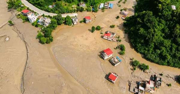 නේපාලයේ නාය යාමකින් බුධි ගණ්ඩකි ගංගාව හරස්වෙලා මහා ගංවතුරක්
