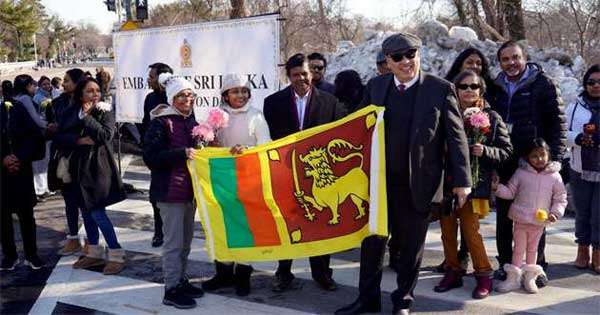 සාම පා ගමනට ශ්‍රී ලංකා තානාපති කාර්යාලයේ හරසර