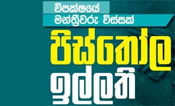 විපක්ෂයේ මන්ත්‍රීවරු විස්සක් පිස්තෝල ඉල්ලති