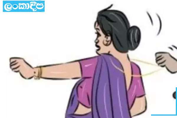 බස් නැවතුමේ සිටි සැරයන්වරියගේ මාලය කොල්ලකාලා