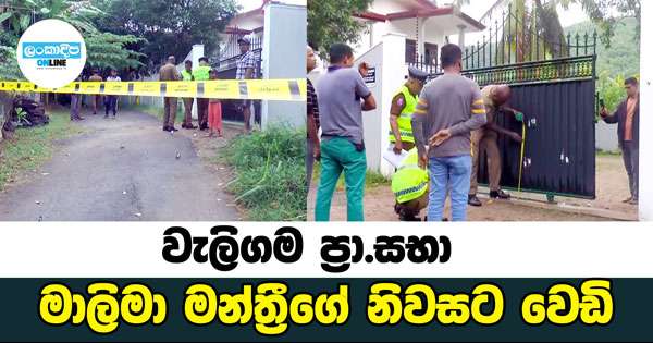 වැලිගම ප්‍රා.ස මාලිමා මන්ත්‍රීගේ නිවසට වෙඩි