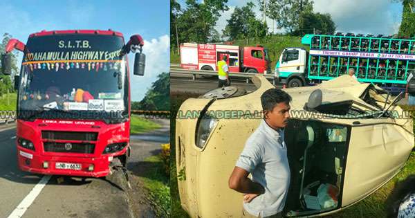 දක්ෂිණ අධිවේගයේ අනතුරකින් කතක් රෝහලට