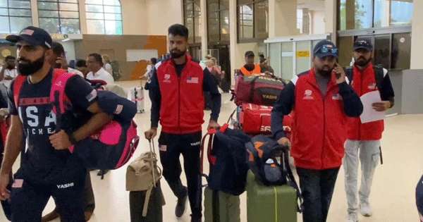 ඇමෙරිකා ක්‍රිකට් කණ්ඩායම දිවයිනට