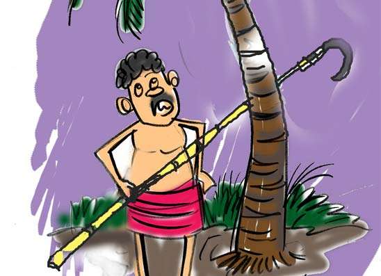 රබර් පටියට බියවී අතත් කඩාගෙන