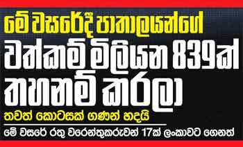 මේ වසරේදී පාතාලයන්ගේ මිලියන 839ක වත්කම් තහනම් කරලා