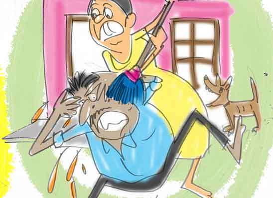 ඩෝප්කාරයෙක්  ඇරලවන්න ගිහින්  අලි අමාරුවක