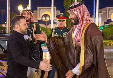 යුක්රේන ජනාධිපති සෞදි කුමරු හමුවෙයි