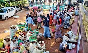 අඩුපාඩු හදාගන්න පොල් කටු විකුණන ඉස්කෝලේ