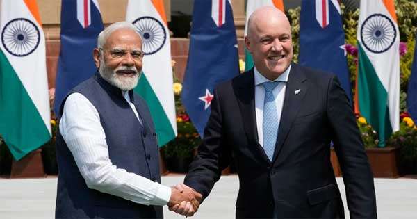 ඉන්දියාවත් නවසීලන්තයත් අතරේ නව වෙළෙඳ ගිවිසුමක්