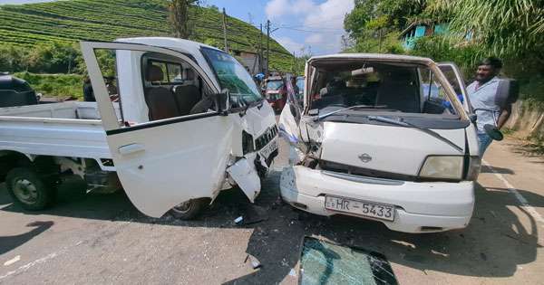 ලොරි - වෑන් රථ ගැටී දෙකක් රෝහලට