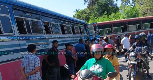 බස් අනතුරින් 12ක් රෝහලේ