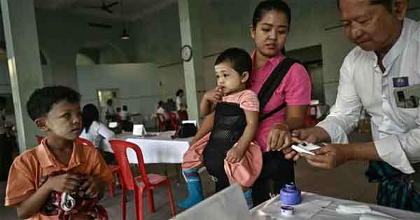 මියන්මාර මැතිවරණය සංදර්ශණයක්