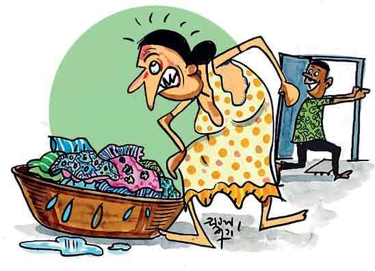 සැමියාගේ උගුලට බිරිය අහුවෙලා
