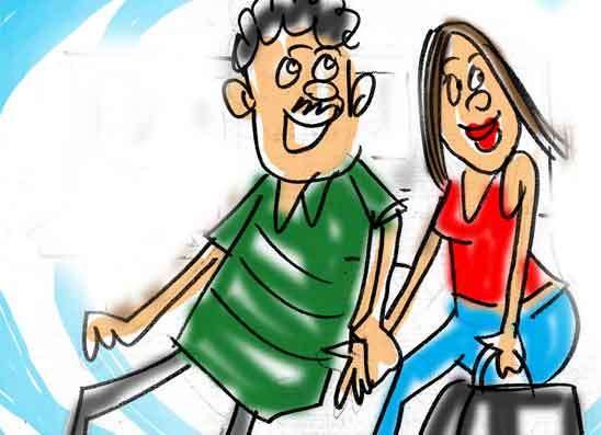 සැමියා මතින් බේරාගන්න ගිහින්  අලි අමාරුවක
