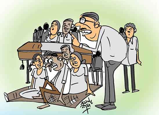 පදමට ගහලා මිනිය ගෙන යද්දීත් අවමංගල කතාව පවත්වලා